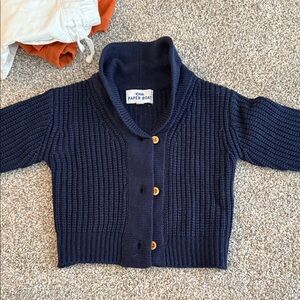 Navy Kids Cardigan Little Paper Boat 2T